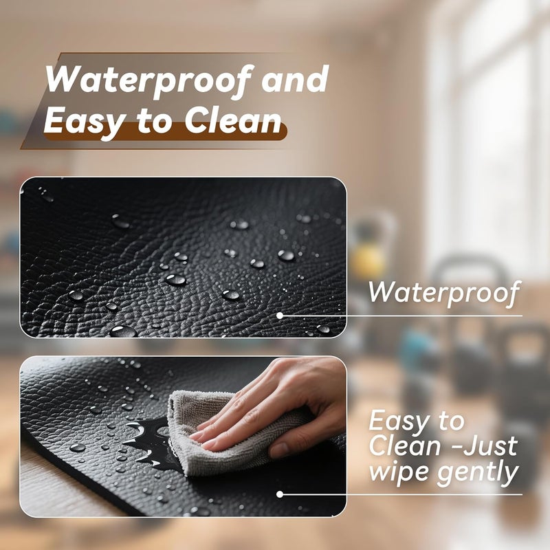 VTORY Walking Pad Mat – 68" x 24", 1/4" Thick Non-Slip Treadmill Mat for Carpet Floors & Hardwood, Shock Absorbing Exercise Mat & Under Treadmill Mat for Floor Protection in Home Gym - Image 5